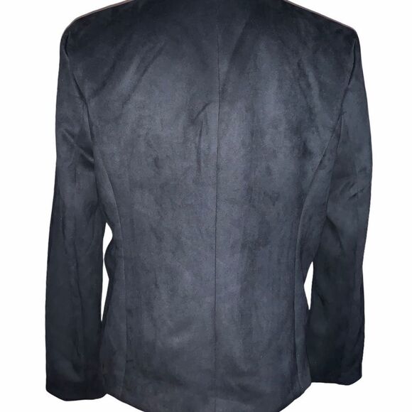Carmen Marc Valvo Faux Leather Blazer - Picture 4 of 6